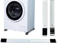 Drake Heavy Duty Adjustable Multifunction Metal Stand/Trolley with Wheels for Refrigerator Washing Machine Dishwashers Dryers Furniture Any Heavy Objects - 1 Pair(Furniture Movers)