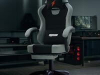 Drogo Aura Ergonomic Gaming Chair With Premium PU Leather Fabric, Linkage Armrest, Adjustable Neck & Lumbar Pillow | Computer Chair For Study | Office Chairs For Work From Home With Recline(LightGrey)