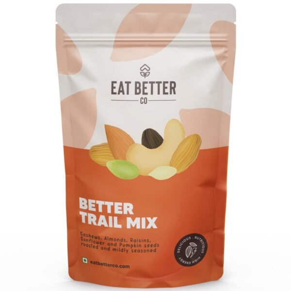 EAT BETTER CO - Better Trail Mix | Roasted Pistachios, Cashews, Almonds, Golden & Black Raisins | Mixed Nuts & Dry Fruits | 200g Value Pack