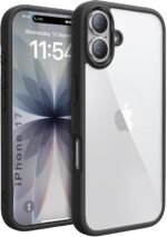 EGOTUDE for iPhone 17 Case, Polycarbonate Hard Back Cover, Anti-Yellowing Clear Transparent