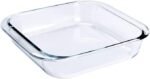 Elite Borosilicate Glass Baking Dish 1000 ml | Rectangular Baking Tray | Microwave, Oven, Freezer & Dishwasher Safe | Transparent Glass Bakeware for Kitchen, Serving & Storage