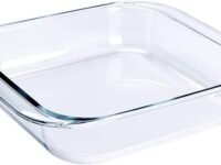 Elite Borosilicate Glass Baking Dish 1000 ml | Rectangular Baking Tray | Microwave, Oven, Freezer & Dishwasher Safe | Transparent Glass Bakeware for Kitchen, Serving & Storage