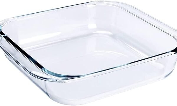 Elite Borosilicate Glass Baking Dish 1000 ml | Rectangular Baking Tray | Microwave, Oven, Freezer & Dishwasher Safe | Transparent Glass Bakeware for Kitchen, Serving & Storage