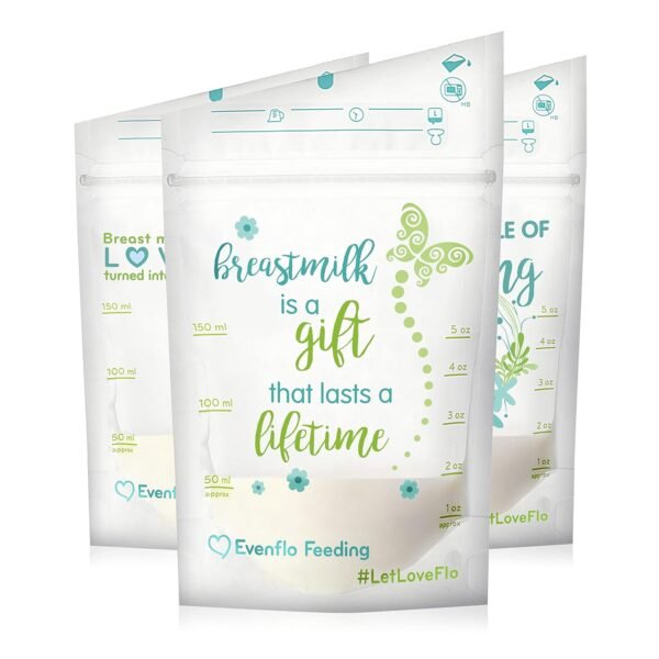 Evenflo Feeding Advanced Breast Milk Storage Bags for Breastfeeding - 5 Ounces (25 Count)