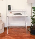 Faburaa Venus Office Table For Home, Foldable Table For Writing Desk, Laminated Study Desk 30X21 Inch (Color- Satvariyo White)