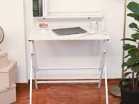 Faburaa Venus Office Table For Home, Foldable Table For Writing Desk, Laminated Study Desk 30X21 Inch (Color- Satvariyo White)