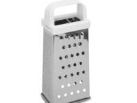 Fackelmann 4-Sided Stainless Steel Kitchen Grater | Ideal for Slicing, Grating, Shredding and Zesting | Easy to Clean & Dishwasher Safe