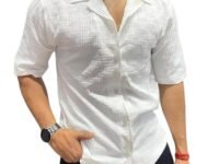 Funkyrich® Textured Popcorn Shirts for Men || Casual Shirt for Men || Shirt for Men|| Men Stylish Half Sleeve Shirt || Men Fancy Shirt