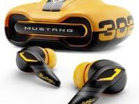 GOBOULT x Mustang Torq Wireless in Ear Earbuds with 60H Playtime, App Support, Quad Mic ENC, 45ms Low Latency, 13mm Driver, Breathing LEDs, Made in India Ear Buds Wireless (Yellow)