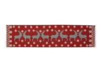 Galaxy Home Decor Dining Table 1 Runner ( Runner 13x54 inches ) Washable Cotton Linen Mat Jacquard Fabric, Multicolor (Deer Design, 1 Runner)