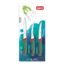 Glare Kitchen Floret (Exclusive 3 Pcs. Knife Set) - Stainless Steel, Red & Green