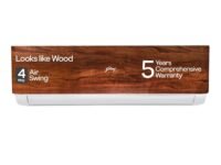 Godrej 1.5 Ton 3 Star, 5 Years Comprehensive Warranty, AI powered, 5-In-1 Convertible Cooling, 4 Way Air Swing, Wood Finish, Inverter Split AC (Copper, AC 1.5T SIC 18VTC3 WYB TK, Teak Wood)
