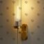 Golden Mini Torchiere Wall Sconce with Fluted Cylindrical Glass for Decorative Living Rooms Wall Ceiling Lamp (1)