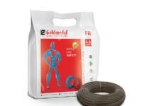 Goldmedal 4.0 Sq mm Flame Retardant Electric Wire | 45 Meter PVC Insulated Single Core Copper Wire | Flexible Electrical Cable for Home, Domestic & Industrial Use | (Black)