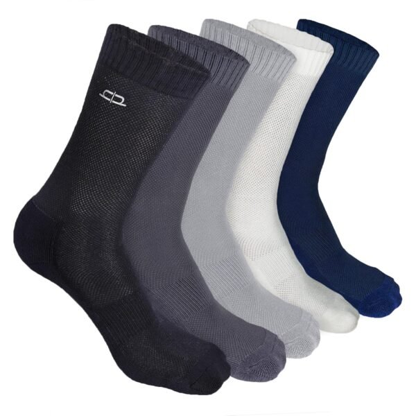 HEELIUM Bamboo Crew Socks for Men | Formal Socks, Full Length | Odour Free & Cushioned Base | 3X Softer than Regular Socks