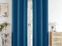 HOMEMONDE Blackout Curtain 8 Feet Set of 2 - Thermal Insulated & Room Privacy Long Door Curtains, Solid Blue 90% Light Blocking Curtains 96 Inch Long - (243L x 118W CM)