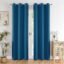 HOMEMONDE Blackout Curtain 8 Feet Set of 2 - Thermal Insulated & Room Privacy Long Door Curtains, Solid Blue 90% Light Blocking Curtains 96 Inch Long - (243L x 118W CM)