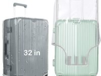 Handcuffs PVC Transparent Luggage Trolley Waterproof Cover|Dust Proof Suitcase & Trolley Bag Cover - 32 Inches