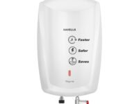 Havells Signa 5 Litre Instant Water Heater(Geyser)| Twin LED Indicator| Rust and Shock Proof Body| ISI Marked| Fire Retardant Power Cord| Warranty: 5 year on inner tank & 2 year comprehensive (White)