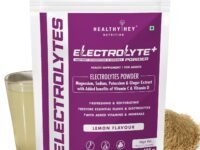 HealthyHey Nutrition Electrolyte Powder, Natural Lemon Flavor - Hydration Drink Mix Supplement with Ginger Extract - Boost Energy - NO Maltodextrin Sugar - 15 Servings