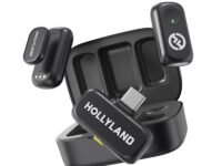 Hollyland Lark A1 Duo Wireless Magnetic Microphone for iPhone15/16/iPad/Android Phone, Mini Wireless Mic with 3-Lv Noise Cancel, EQ&Reverb, 6-Lv Gain Control for YouTube Podcast Vlog Content Creation