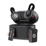 Hollyland Lark M2S Mini Combo Wireless Lavalier Microphone for Camera/iPhone/Android/PC, 7g Titanium Clip Log Hidden Mic with 30H Use, 3-Lv Noise Cancel for Interview Streaming (Camera RX+USB-C RX)