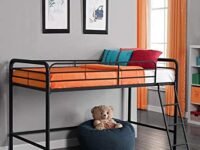 Home & Garden Swing Junior Metal Loft Bunk Bed in Black Finish