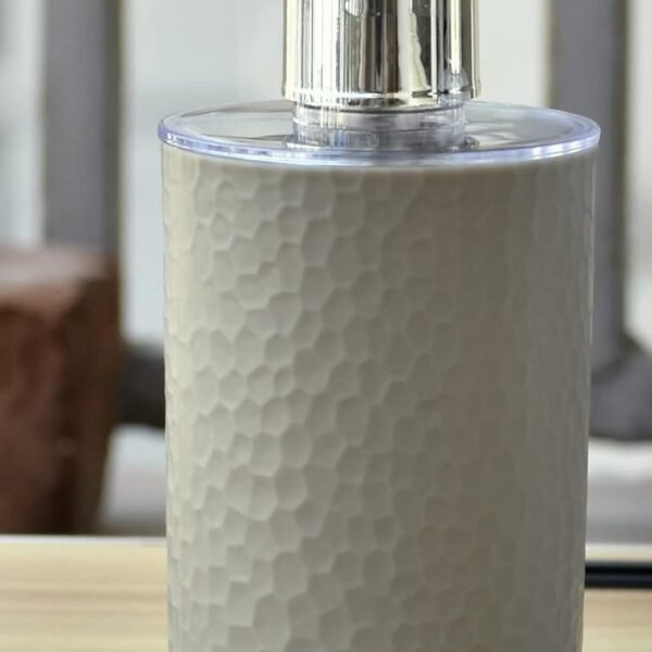 INDIGINOUS Unbreakable Soap Dispenser Bottle Set with Pump for handwash in Bathroom, Kitchen Sink, Multicolor Plastic Body and Chrome Finish on Top (Grey, 1)