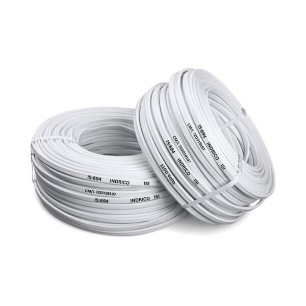 INDRICO Twin Flat 2 core Copper Wires and Cables 1.5 mm for Domestic and Industrial Electric Connections up to 2000 watts (Color May Vary) Multi color. (5 Yard)