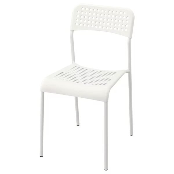 Ikea Steel Modern and Less Space Stacking Chair(White).