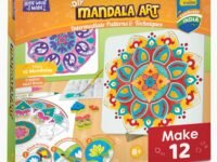Imagimake DIY Mandala Art Kit for Girls 9-12 | Coloring & Painting Art Kit Set with Water Brush Pen & Stamps | Crafts & Gifts for Kids Age 10-12
