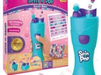 Imagimake Spin n Pop DIY Bracelet Making Kit| Patented Electric Bracelet Maker for Kids 8-12| Create 10 Unique Bracelets with Shiny Foil Beads, Alphabet Beads & Clasps|for Girls & Teens, Blue & Green