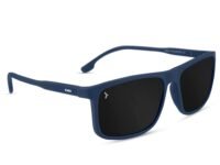 KAEN Polarized Stylist Sunglasses For Men & Women by Eyewearlabs | Full Rim Square Black Sunglasses | 100% UV Protection | Cricket Sports Cycling Driving Adventure | Black Lens | Medium | KOLE
