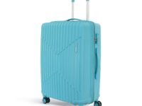 KAMILIANT by American Tourister Medium Savvy 70 Cms Check-in (PP) Hard Sided 8 Wheels Spinner Luggage/Suitcase/Trolley Bag (Sea Blue) (Double Wheel)