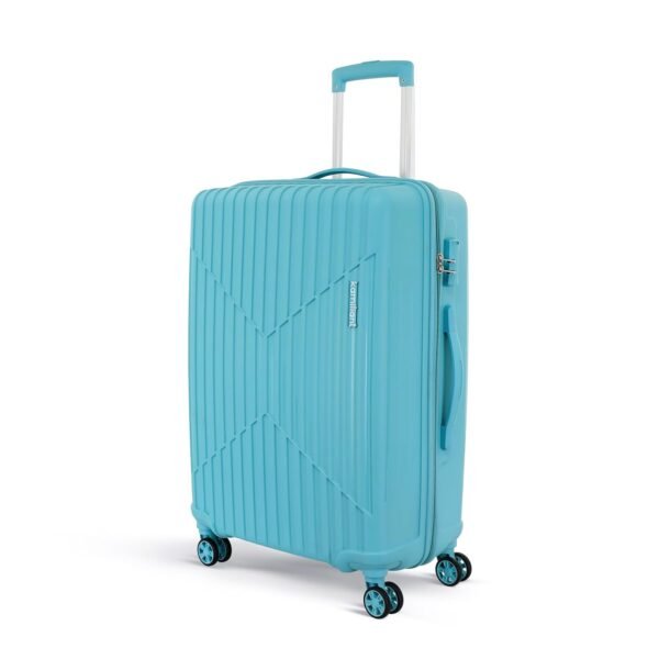 KAMILIANT by American Tourister Medium Savvy 70 Cms Check-in (PP) Hard Sided 8 Wheels Spinner Luggage/Suitcase/Trolley Bag (Sea Blue) (Double Wheel)