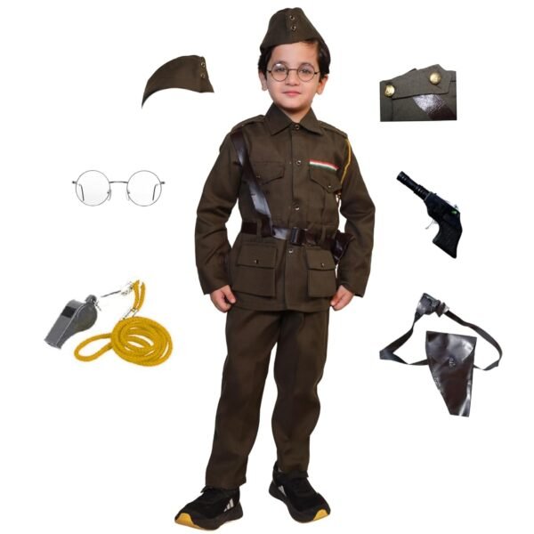 Kaku Fancy Dresses National Heros Freedom Fighters Costumes for Boys & Girls | Independence Day Republic Day Fancy Dress for Schools Plays & Competition | Role Play Politician Costume For Kids