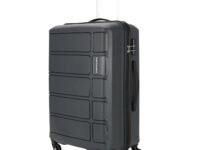 Kamiliant American Tourister Harrier | Cabin Trolley Bag Small Size (56 cms) for Travel| Hard Case Polypropylene (PP) Suitcase | 360° 4-Wheel Luggage Trolley | Combination Lock | Iron Grey