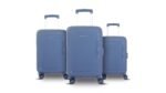 Kamiliant Medium Nexus 3-Piece Luggage Set (Small + + Large) | PP Hard-Shell Trolley with 8 Spinner Wheels & 3-Digit Lock, Trolley Bag/Luggage/Suitcase for Travel for Men and Women-Blue