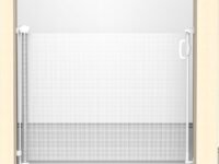 Kids Station Baby Retractable Safety Gate - Gate with Two Way Auto Close - Adjustable Width - Height 90cm or 2.9ft - Expandable to 140cm or 4.6ft (White)