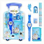 Kids Stationery Gift Set with Digital Watch, Wallet, Pencils, Sharpener & Eraser | Space Theme Trolley Pack | School Supplies Combo for Boys & Girls | Birthday Return Gift Set