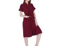 Kuber Industries Bathrobe for Women| Soft and Easy to Absorb & Dry| Unisex Bathrobe (Maroon)