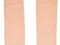 Kuber Industries Unisex Cotton Full Hand Arm Sleeves Gloves Set|Sunlight Protection|Soft & Comfortable Fabric|Size 64 X 10 Cm, Set Of 2 Piece (Cream), Pack of 1