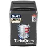 LG 7 Kg 5 Star Smart Inverter Technology Fully Automatic Top Load Washing Machine (T70VBMB1Z, Auto Prewash, Turbodrum, Stainless Steel drum, LED Display, Smart Diagnosis Middle Black)