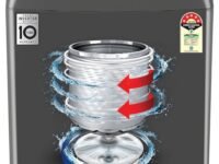 LG 8 Kg 5 Star Smart Inverter Technology Fully Automatic Top Load Washing Machine (T80VBMB4Z, Turbodrum, Auto Prewash, Stainless Steel drum, LED Display, Smart Diagnosis, Middle Black)