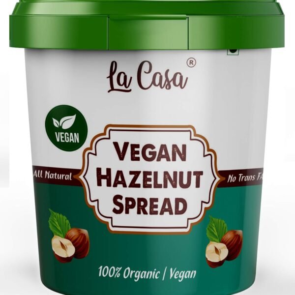 La Casa Hazelnut Chocolate Spread | Vegan | All Natural | Hazelnut Ganache | No Colors/Essence/Preservatives Used | 1 Kg |