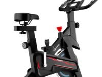 Lifelong Fit Pro Spin Fitness Bike for Home | Exercise Bike for Cardio Workout with 7 KG Flywheel, Adjustable Resistance & LED Display | Cushioned Adjustable Seat | Non-Slip Pedals | Max User Weight 120 KG