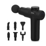 Lifelong LLGM109 Percussion Massage Gun for Pain Relief, Deep Tissue, 6 Speeds & 7 Massage Heads, Cordless, Quiet Operation for Neck, Shoulders, Back, Arms, Legs & Feet (Black)