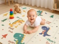 Liltoes Speedy Saurus Double Sided Water Proof Baby Play Mat, Reversible Play Mats for Kids, Baby Carpet, Multicolour, Pack of 1