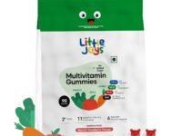 Little Joys Multivitamin Gummies Pouch for Kids (2-6 years) | 90 Days Pack | No Sugar Added | Strawberry Flavour | Boosts Immunity, Bone Density & Eyesight