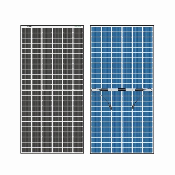Loom Solar Panel Shark 600W TOPCon Bifacial, N-Type, Dual Glass Black Frame Panel,144 Cells Half-Cut, IP68 Rated, BIS Certified,Household Rooftop, Non DCR, Performance Warranty 25 Years (Pack of 2)